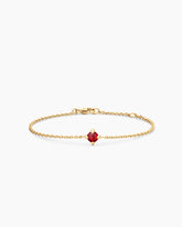 Chatelaine® Teen Bracelet in 18K Yellow Gold with Garnet, 4mm
